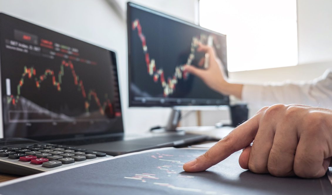 stock exchange market concept