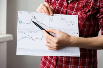 close up of a woman hands explains how to trade on utc
